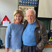 La signora Maria con il ragionier Giancarlo Colombo