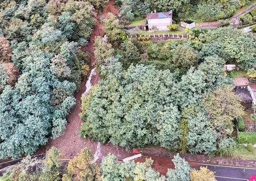 Il tratto di statale 344 interessato dalla chiusura (foto dalla pagina Facebook del Comune di Brusimpiano) Il tratto di statale 344 interessato dalla chiusura (foto dalla pagina Facebook del Comune di Brusimpiano)