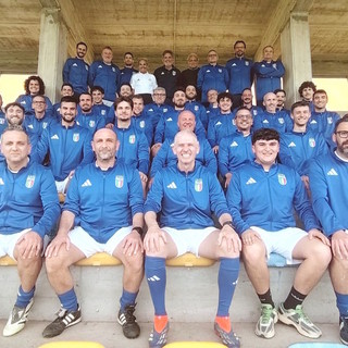 I partecipanti al corso per allenatori di calcio a Brebbia