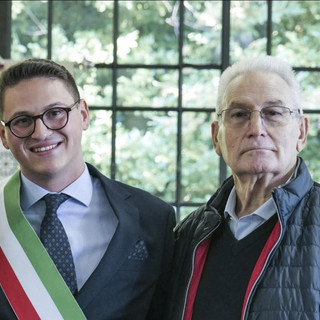Il sindaco di Barasso Di Renzo Scolari con il capogruppo Walter Pizzi