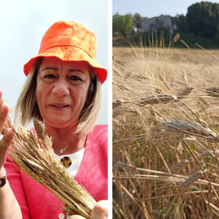 Maria Rosaria Genio con il suo grano