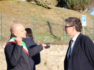 Alcune immagini della visita del ministro Giorgetti a Bardello con Malgesso e Bregano