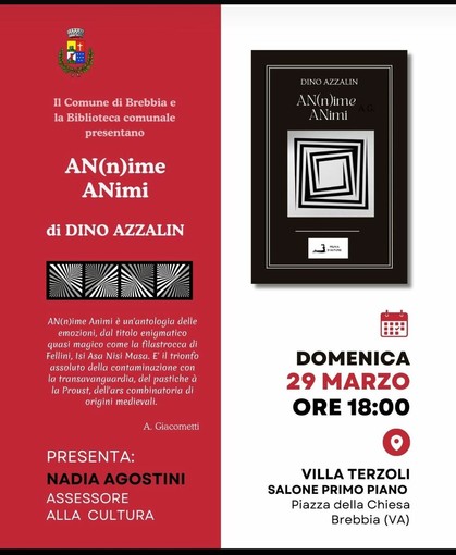 A Brebbia la presentazione di “AN(n)ime Animi” di Dino Azzalin