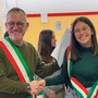 Il sindaco di Biandronno Porotti con la nuova sindaca dei ragazzi Martina Pilotto Il sindaco di Biandronno Porotti con la nuova sindaca dei ragazzi Martina Pilotto