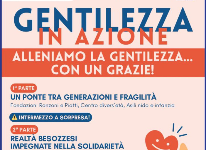 A Besozzo una serata dedicata alla gentilezza con il "grazie" alle associazioni che si occupano di sociale e solidarietà