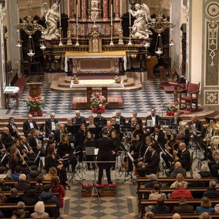 La Filarmonica di Besozzo impegnata in un concerto
