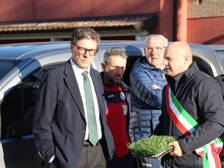 Alcune immagini della visita del ministro Giorgetti a Bardello con Malgesso e Bregano