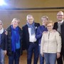 Relatori e organizzatori dell'incontro sulla vecchiaia che si è svolto in Comune a Besozzo