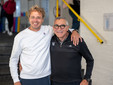 Big Jim con Carlo Pucci, sostenitorie, amico dei Mastini e a sua volta portiere giallonero Big Jim con Carlo Pucci, sostenitorie, amico dei Mastini e a sua volta portiere giallonero