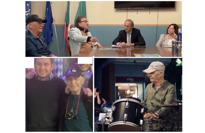 I volti di Gianni: la vulcanica presentazione di Eventi in Jazz, con il vicesindaco Folegani da Gemia tempo fa e in una foto di Filippo D'Angelo I volti di Gianni: la vulcanica presentazione di Eventi in Jazz, con il vicesindaco Folegani da Gemia tempo fa e in una foto di Filippo D'Angelo