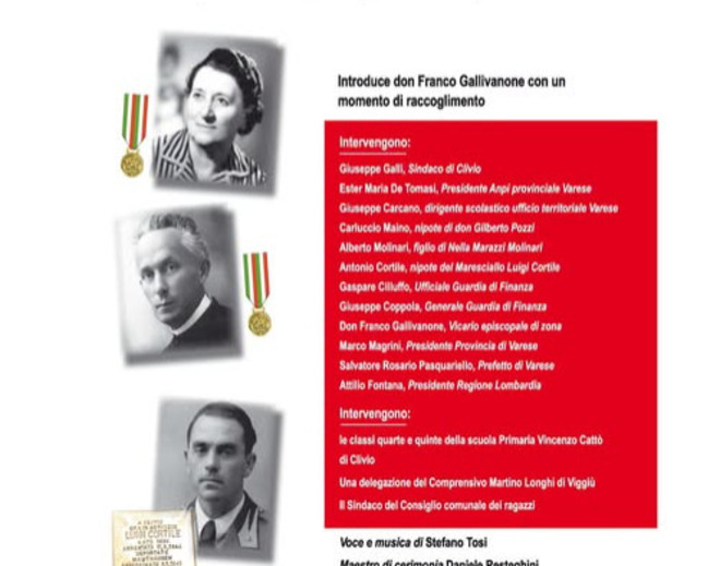 Clivio celebra la memoria: consegna delle medaglie d'oro al merito civile e posa della pietra d'inciampo Clivio celebra la memoria: consegna delle medaglie d'oro al merito civile e posa della pietra d'inciampo