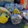 I rifiuti abbandonati a Castronno (foto pubblicata dal sindaco su Facebook)