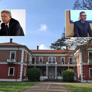 Villa Calcaterra, nei riquadri Franco Binaghi e Fabrizio Benzoni