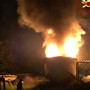 Incendio dell'imbarcazione a Caronno Pertusella Incendio dell'imbarcazione a Caronno Pertusella