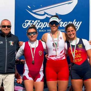 Il podio internazionale del singolo femminile (foto di Carmelo Anthony Ferrara)