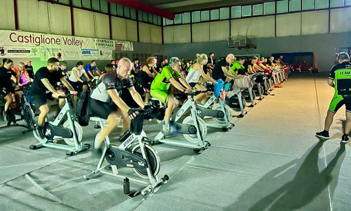 La maratona di spinning a Castiglione Olona contro la Sla