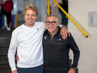 Big Jim con Carlo Pucci, sostenitorie, amico dei Mastini e a sua volta portiere giallonero Big Jim con Carlo Pucci, sostenitorie, amico dei Mastini e a sua volta portiere giallonero