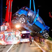 Le immagini del tragico incidente di stanotte in provincia di Como Le immagini del tragico incidente di stanotte in provincia di Como