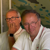 A destra il nuovo direttore tecnico della Canottieri Varese Renato Gaeta, al suo fianco l'allenatore Mignemi