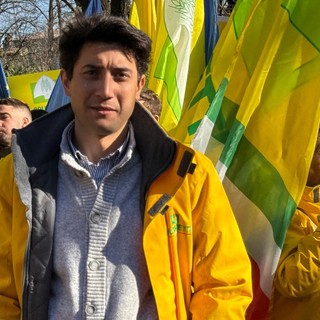 Il presidente di Coldiretti Varese Pietro Luca Colombo alla manifestazione di Parma