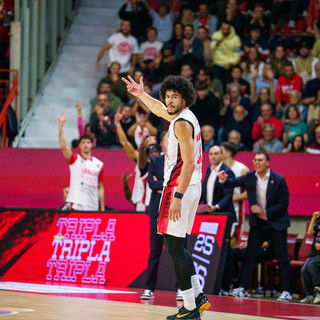 Olivier Nkamhoua, ala della Openjobmetis Varese (foto Fabio Averna)