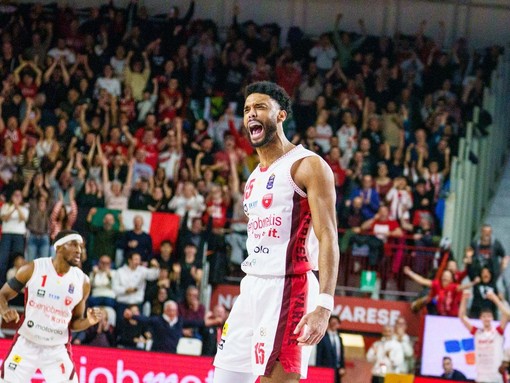 Tutta la gioia di Nate Renfro: per lui 7/7 al tiro (foto Averna) Tutta la gioia di Nate Renfro: per lui 7/7 al tiro (foto Averna)