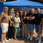 Il gazebo di Futuro Nazionale a Luino Il gazebo di Futuro Nazionale a Luino