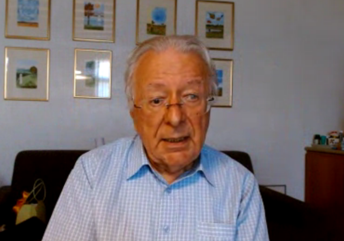 Federico Faggin durante la videoconferenza di oggi con sindaco, assessore e stampa Federico Faggin durante la videoconferenza di oggi con sindaco, assessore e stampa