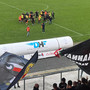 Applausi finali della curva alla squadra al Franco Ossola
