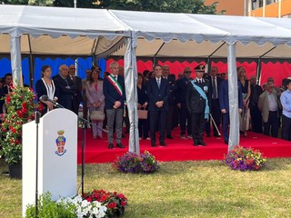 Alcuni momenti della cerimonia tenutasi questo pomeriggio al Comando Provinciale di Varese