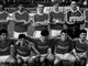 I biancorossi con lo sponsor Latte Varese: era la stagione 1987/88 nella foto tratta dal libro di Vito Romaniello &quot;100 volte Varese&quot;