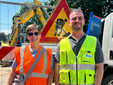 Giuliana Malusardi, direttore dei lavori di Alfa, e Michele Gemma, ufficio ingegneria di Alfa Giuliana Malusardi, direttore dei lavori di Alfa, e Michele Gemma, ufficio ingegneria di Alfa