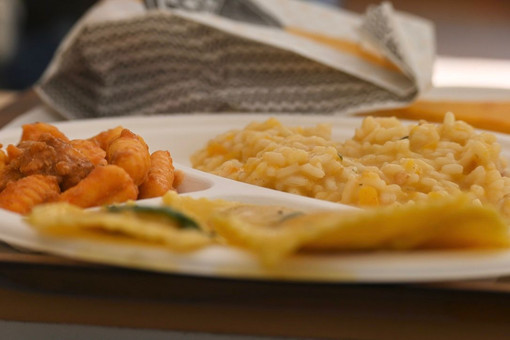 Il tris di primi a base di zucca, un must del menù della Festa di Gavirate