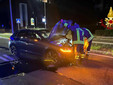 Le immagini dei vigili del fuoco dell'incidente di questa notte in via Noè a Gallarate