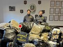 La droga sequestrata al confine con la Svizzera dalla Guardia di Finanza di Como