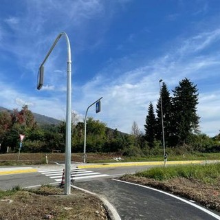 L'attraversamento pedonale sulla Sp1 a Gavirate