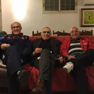 Gigi Riva tra Beppe Tomasini e Sandro Camba
