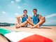 Giovanni Borgonovo della Canottieri Gavirate e  Tito Christoforakis ieri oro nel doppio Pesi Leggeri