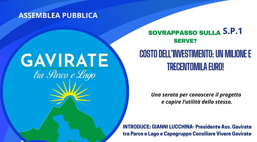 Sovrappasso sulla Sp1 a Gavirate: assemblea pubblica dell'associazione "Tra Parco e Lago" Sovrappasso sulla Sp1 a Gavirate: assemblea pubblica dell'associazione "Tra Parco e Lago"