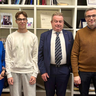 Nella foto, da sinistra, Cinzia Ghisellini, Leonardo Elzi, Mauro Ghisellini e Luigi Iannotta