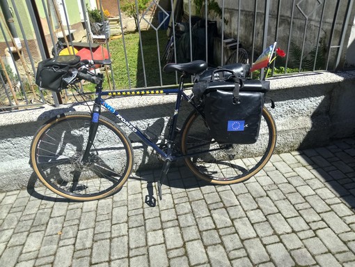 La bicicletta &quot;europea&quot; di Giovanni Bloisi è pronta a partire