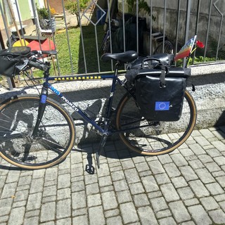 La bicicletta &quot;europea&quot; di Giovanni Bloisi è pronta a partire