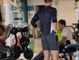 Alcuni momenti dell'allenamento della GB Rowing Team alla Schiranna
