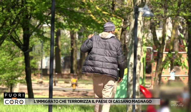 Il servizio di Rete4 a Cassano Magnago (immagine Mediaset Infinity)