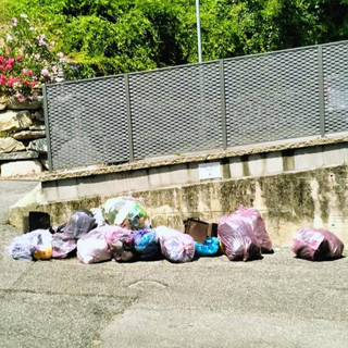I rifiuti abbandonati per strada a Induno Olona