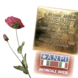 La pietra d'inciampo dedicata a Dante Buzzi a Gavirate