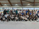 I Mastinelli dell'HC Varese 1977 in pista con la nazionale azzurra dell'hockey. Nella foto in gallery i Mastini Forever Sergio Visentin e Gigi Ruberti con lo staff dell'Italia in piazza del Podestà