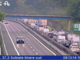Le code sull'A8 dopo l'incidente di questa mattina (foto da webcam Autostrade per l'Italia)