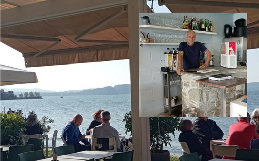 Il chiosco del Lido di Arolo a Leggiuno gestito da Guido Biolcati