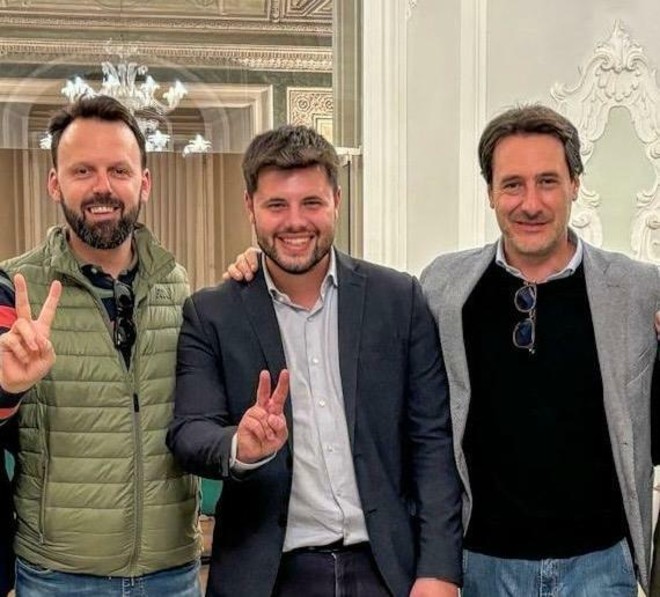 Da destra Licata, Marchesi e Iametti